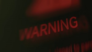 Red Warning Sign On Black Background Stock Footage SBV-351829975 - Storyblocks