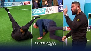 299K views · 2.2K reactions | Difficult conditions or clumsy guests?  Either way you'll struggle not to laugh at this compilation of the funniest falls on Soccer AM!  ⚠️ No participants were harmed in the making of this video! ⚠️ | Soccer AM | Facebook