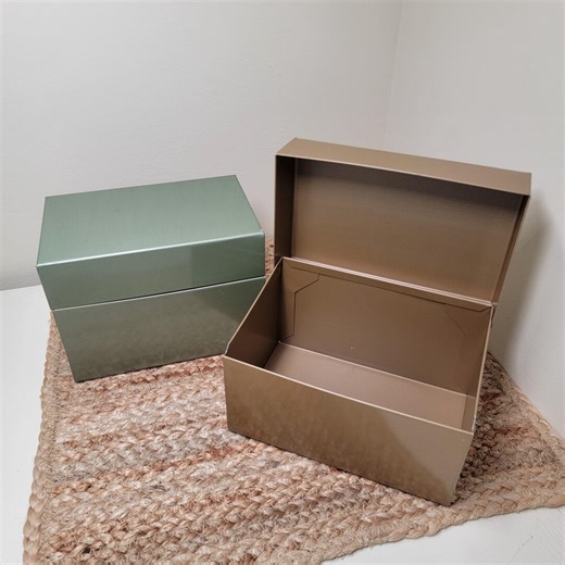 Set of Two Vintage Retro Index Card Metal Boxes, Vintage/ Retro Home Decor - Etsy