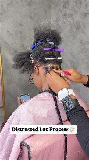 🗣️ Distressed Loc Process #hair #distressedlocs #locs #locstyles #hairtutorial #hairstyle #hairidea