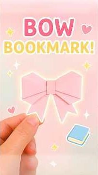 📑 Sticky-Note Bow Bookmark! 🎀✨ #Shorts #BowBookmark #StickyNoteDIY #OrigamiBookmark #StudyAesthetic