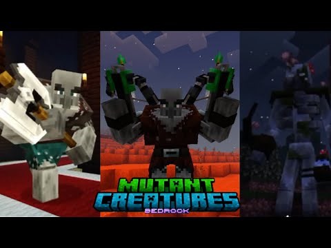 Minecraft PE Mutant Creatures Add-on Updated Mod Showcase