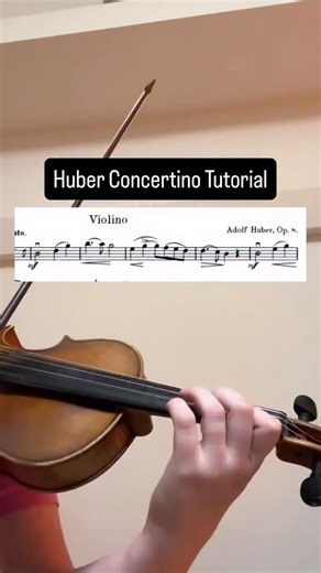 Huber Concertino | Violin Tutorial 🎻 Follow @suzukiviolinteacher for more violin tutorials ✨ | Meghan Faw, violin