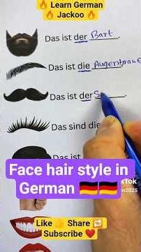 learn face haircut styles in German 🇩🇪| #deutschlernen #germanlessons