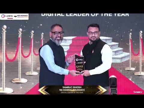 Samrat Ghosh from SBI General Insurance has won Digital Leader of the Year Award At Insurance Summit