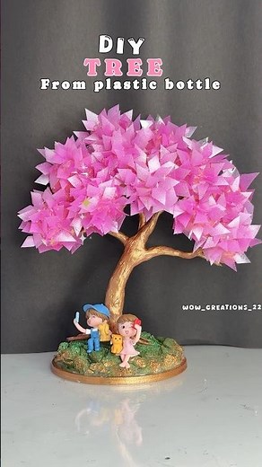 Decorative Plastic Bottle Bonsai Tree For My Room 🌸✨#shorts #youtubeshorts #diy