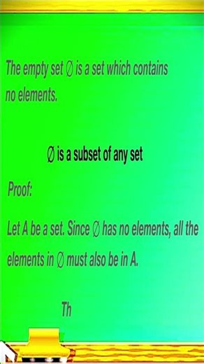 Empty Set Explained in 30 Seconds | Math Shorts #shortmathvideo