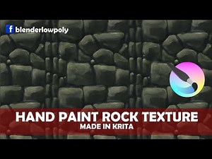 Hand paint a rock seamless texture in Krita for your game