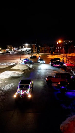 Barrie Jeep Club sharing the love with the Parade of Lights with PhatCap coming to town in a couple days his mix is perfect for the Holiday Cheer! #AttheScene #drone #chrismascheer Our Hawkeye was capturing the cheer thanks to Currie Heavy Towing | At the Scene Photography