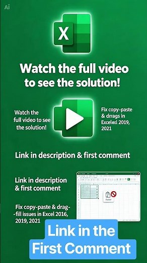 Fixed 👉 Excel Copy Paste not working