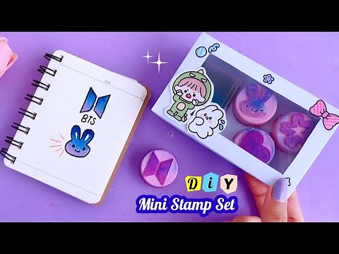 DIY mini stamp set / how to make stamp set / handmade stamp set idea / easy to make / DIY BTS stamp