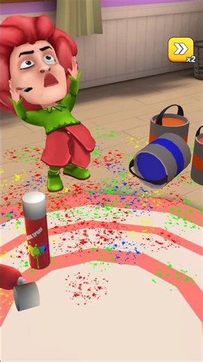 Little scary ne scary teacher ki painting 🖌️ kharap ker diya #surojvhai #funny #animation #gameplay