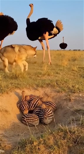 Adult Ostrich Charges Predator to Protect Its Chicks at the Last Second #wildlife #ostrich #nature #animalbehavior #protection Generated using Kling AI . . . (For entertainment purposes only. When presenting any activity-related recommendations, please consult professionals. No brand affiliation is implied if shown. If inspired by real events, creative adaptations may be included. Content may include publicly available footage.) | Fact Smasher