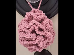 Right Hand Version - How to Crochet a Fluffy Shower Pouf (Step-by-Step)
