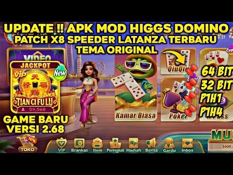Apk Higgs Domino mod update terbaru versi 2.68~Higgs Domino mod apk x8 speeder tema Original