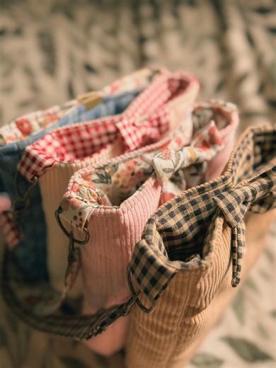 Handmade Mini Crossbody Bag | Vintage Gingham Strap, Phone Bag - Etsy