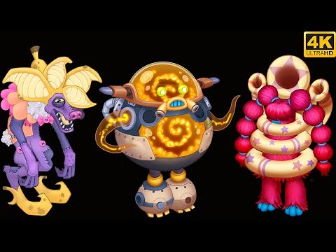 Rare Hyehehe, Epic Sooza, Epic Nebulob - Animation / Comparison / Breeding (My Singing Monsters) 4k