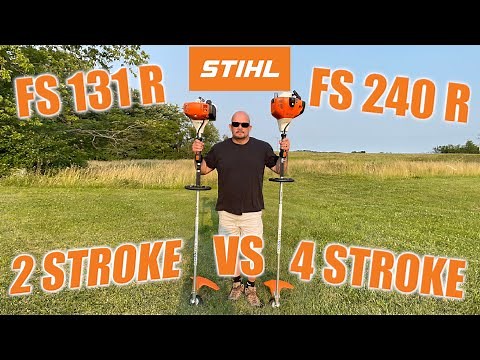 Stihl FS 131R VS FS 240R FOUR STROKE VS TWO STROKE. #StihlFS131R #StihlFS240R