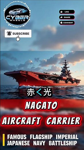 Latest 2025! The sight of the futuristic Nagato aircraft carrier tearing through the sea is so aw...