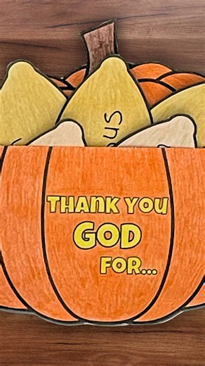 Thanksgiving Pumpkin Craft, Sunday School Give Thanks Activity