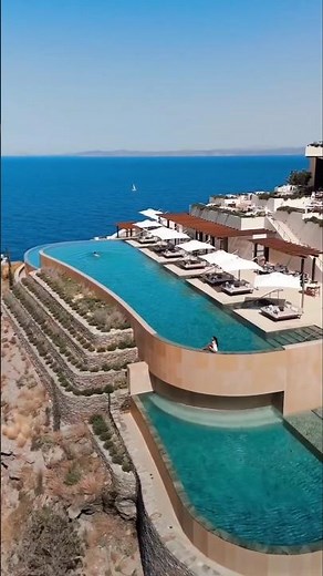 Most expensive luxury hotel in Greece. Top 1 infinity pool in Europe Only & Only Kea Island #travel