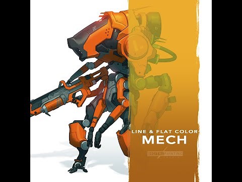 Concept Art Tutorial: Line & Flat Color Mech