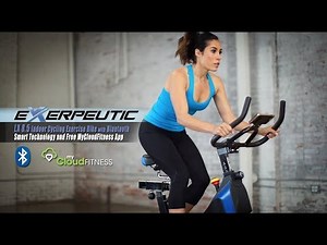 4230 - Exerpeutic LX 8.5 Indoor Exercise Bike with Bluetooth Technology and Free MyCloudFitness App