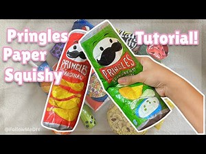 HOW TO MAKE A PRINGLES PAPER SQUISHY!! 🍊 #diy #papersquishy #tutorial #easy