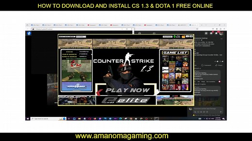 HOW TO DOWNLOAD AND INSTALL CS 1.3 & DOTA 1 FR33 ONLINE #AmanomaGaming #batang90s #pc #supportlocal #supportsmallbusinessowners #gamingpc #gamingvideos #GamingCommunity | Amanoma Gaming