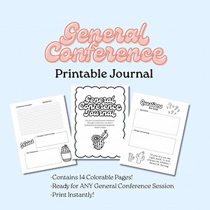 General Conference Journal & Coloring Book! - Etsy Canada