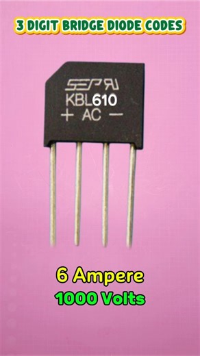 3 digit bridge diode codes #shorts #diy #automobile #tv #audio #electronic #technology #repair #led
