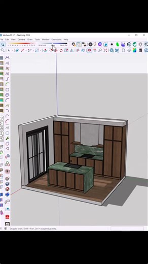 @sketchupwith_mbugua on Instagram: "Kitchen design in #sketchup ...... ...... #sketchuptutorials #interiordesign #architecture"