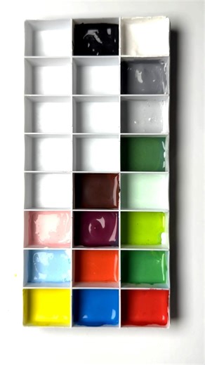 Color mixing with only 3 Primary Colors #art #drawing #painting #coloring #acrylic #sarahsartworld9