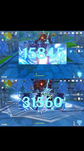 Shenhe ATK Buff: Chongyun Version Before and After Showcase