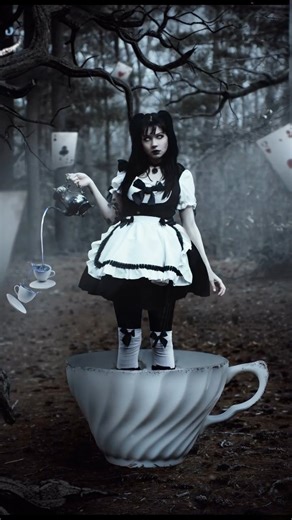 Goth Alice in Wonderland Art Piece 🖤 #aliceinwonderland #alicemadnessreturns | Rustic Bones