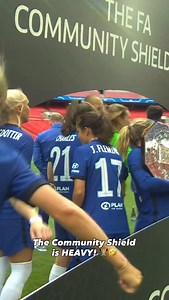 PSA: The Community Shield is HEAVY! 🏋️😅 #CommunityShield | Chelsea Football Club Women
