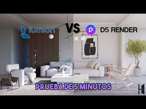 BATALLA de GIGANTES - LUMION vs D5 RENDER - Prueba de 5 Minutos C/U - HIBRI2 ARQUITECTOS