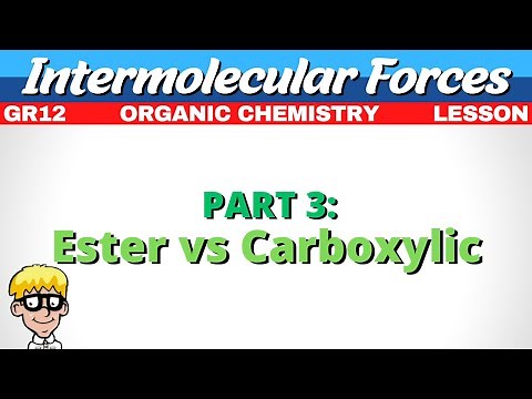 Intermolecular Forces Organic Chemistry Grade 12 | Ester vs Carboxylic Acid