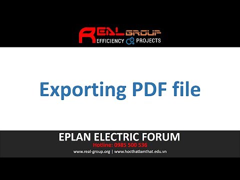 Exporting PDF file | EPLAN Education