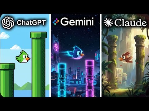 ChatGPT vs Claude vs Gemini: Who Makes the BEST Flappy Bird?