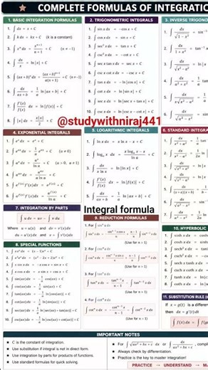 integration formula for class 12th bihar board ‪@studywithniraj441‬ #education #edit #viral