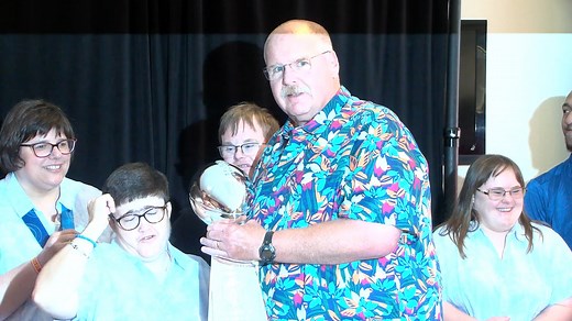 WATCH: #Chiefs head coach Andy Reid let each of our Special Olympics Missouri athletes hold the Lombardi trophy at our Third Annual Evening with Andy Reid. Thank you SO much to Coach Reid for your continued support of #SOMO! Such an amazing night! Full Recap: https://rb.gy/ybdfl | Special Olympics Missouri