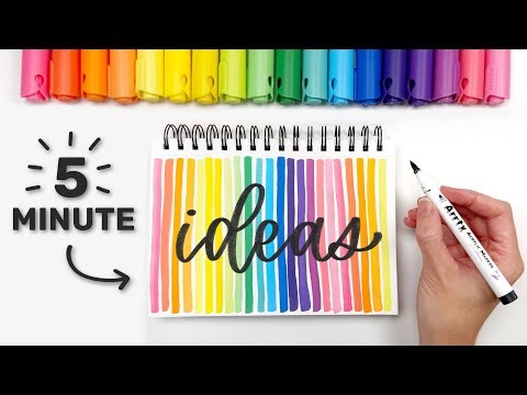 5-Minute Ideas to Fill an Empty Notebook *Using Arrtx Acrylic Markers*