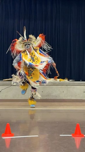 As part of National Native American Heritage Month, students at Fairmont Elementary learned about the traditional songs, dances, and culture of the Plains Indian tribes from Southern Canada, North Dakota, South Dakota, Kansas, Nebraska, and Oklahoma. During a special morning assembly, Eddie Madril, a member of the Pascua Yaqui Tribe of southern Arizona and northern Sonora, Mexico, shared these traditions and spoke about their significance at intertribal gatherings (powwows) across the United Sta