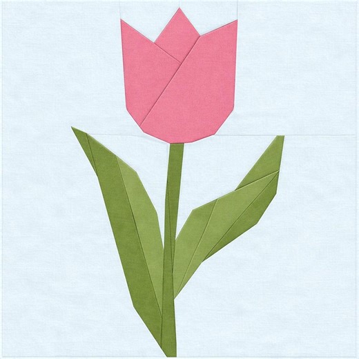 Tulip Quilt Block Pattern – Foundation Paper Piecing PDF - Etsy