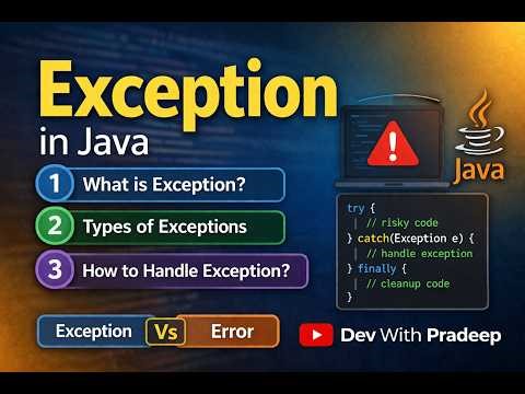 What is Exception in Java? Types & Handling Explained