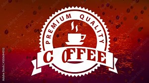 burning coffee teacup interior zig zagged edge curve over sparkling wrapping paper texture for fancy quality product