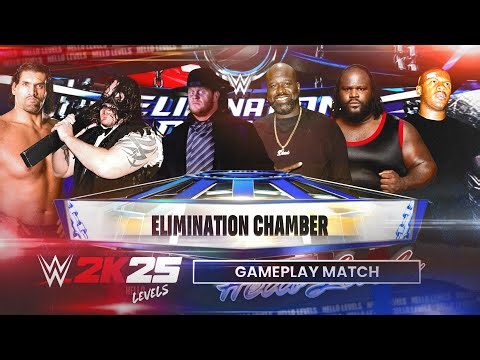 WWE 2K25 Elimination Chamber - 6-Way Match Gameplay ft. Undertaker '98 & others
