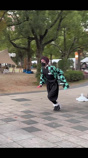 Epic Demon Slayer Parkour Performance by Tanjiro Kamado