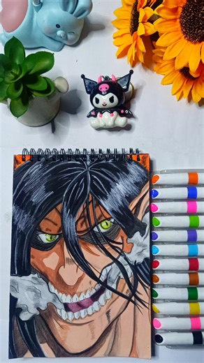 I draw Attack Titan from ATTACK ON TITAN #art #shorts #anime #aot